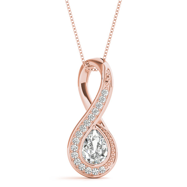 INFINITY SHAPED PENDANT PEAR
