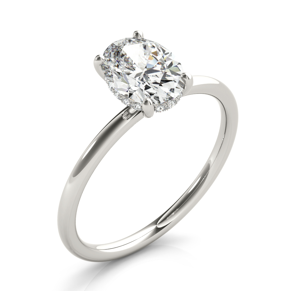 ENGAGEMENT RING OVAL CENTER
