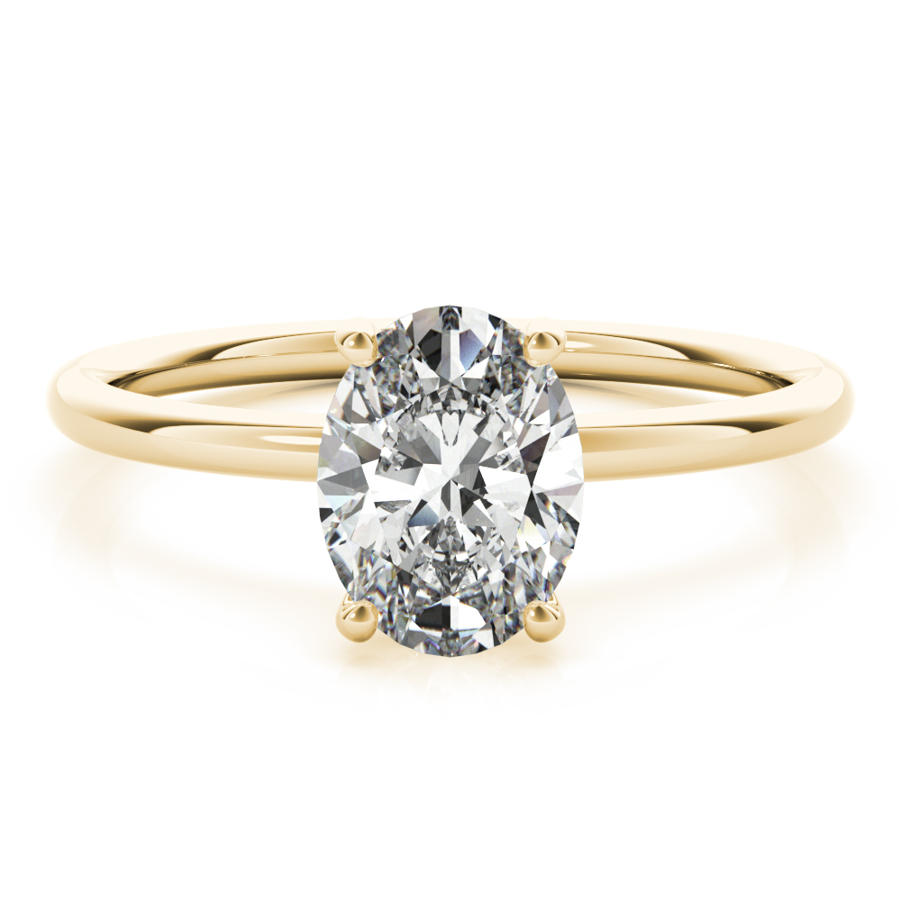 ENGAGEMENT RING OVAL CENTER