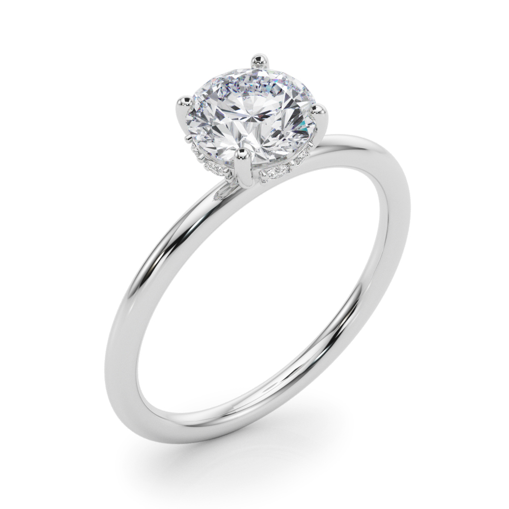 HIDDEN HALO RD ENGAGEMENT RING