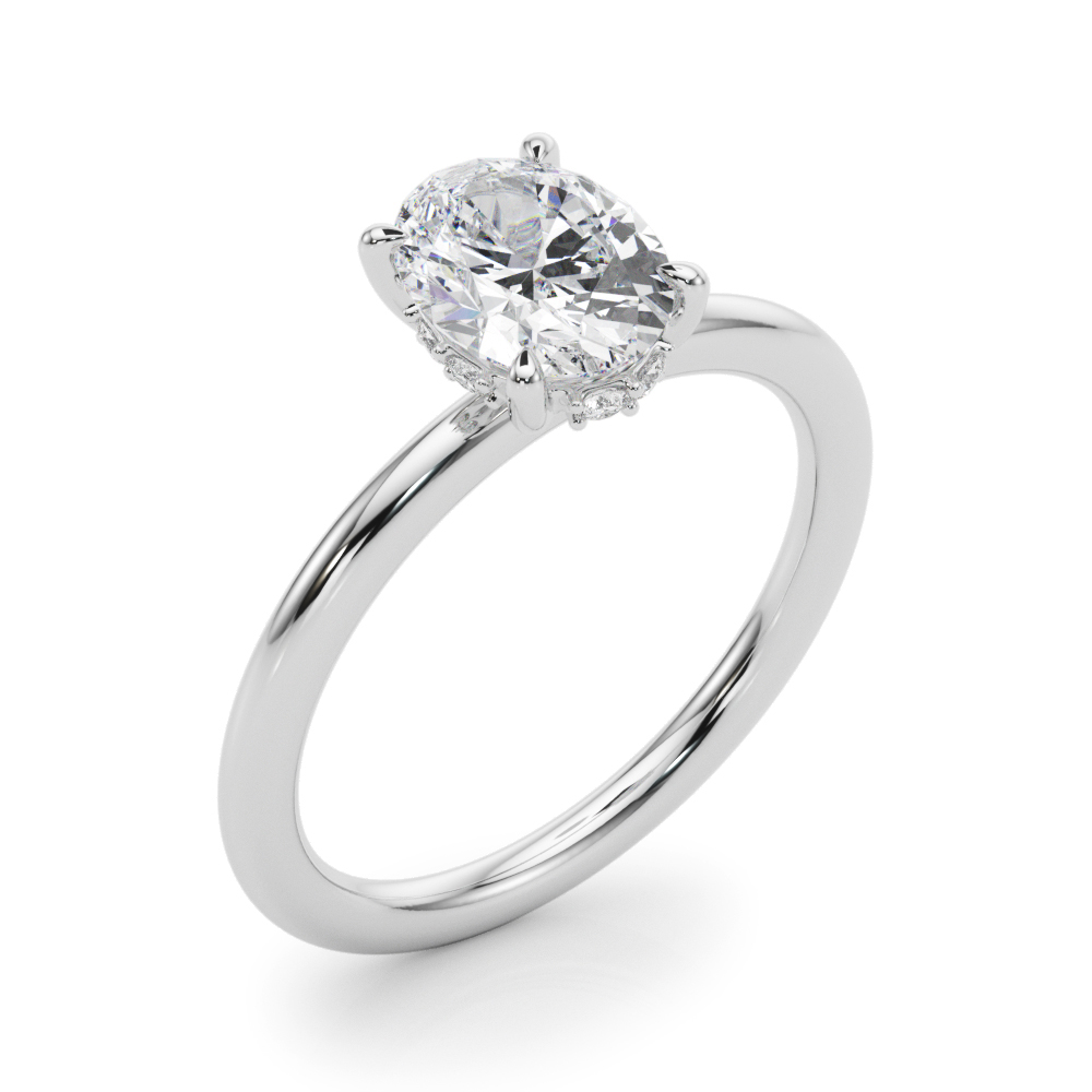HIDDEN HALO OV ENGAGEMENT RING