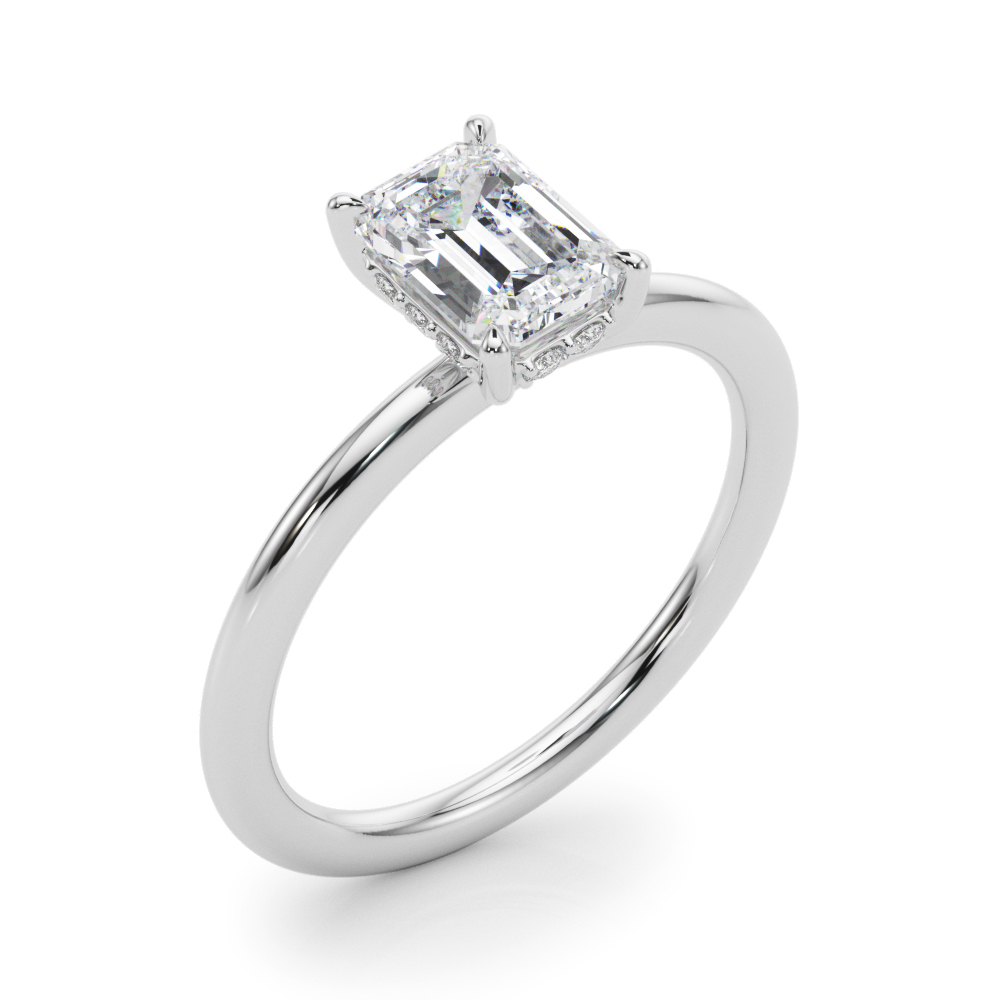 HIDDEN HALO EC ENGAGEMENT RING
