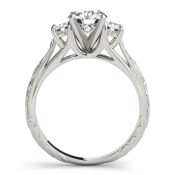 ENGAGEMENT RINGS 3 STONE ROUND