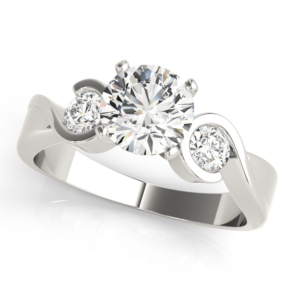 ENGAGEMENT RINGS 3 STONE ROUND