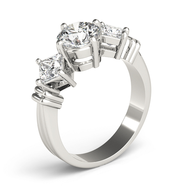 ENGAGEMENT RINGS 3 STONE ROUND