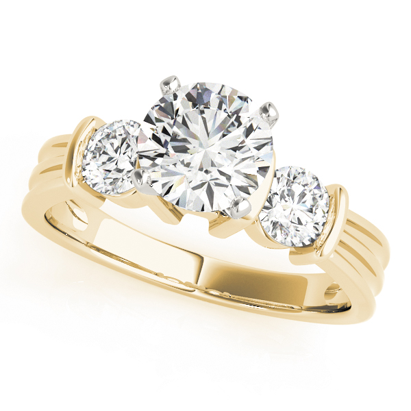 ENGAGEMENT RINGS 3 STONE ROUND